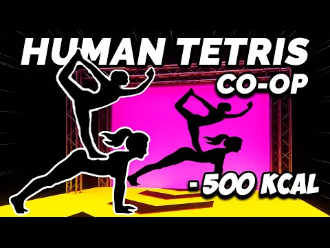 HUMAN TETRIS х 2 Player Co-op👯‍♂️| –500 kcal | Immersive Interactive Warm Up #10