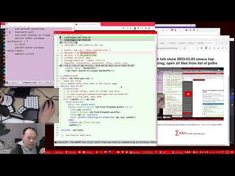 Xah Talk Show 2023-03-02 Emacs Lisp Coding, Open All Files that Contains a Word
