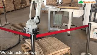 Dây chuyền Máy Chế Biến Gỗ tự động hiện đại 1 công nhân 1 Robot