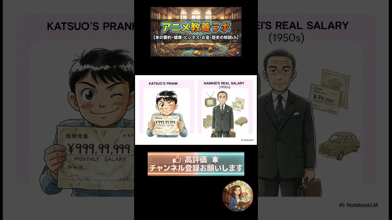 波平の年収は1000万越え!? サザエさんの都市伝説 #Shorts #雑学