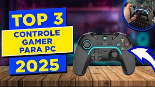 ????TOP 3 Melhores CONTROLE GAMER PARA PC Custo Benefício em 2025