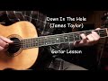 James Taylor - Down In The Hole - guitar lesson w/chord diagrams