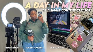 DAYS IN MY LIFE AS A SMALL CONTENT CREATOR | how i film my tiktoks, how i edit, influencer tips