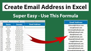 How to Create Email Address in Excel | Generate Email in Excel Using a Formula