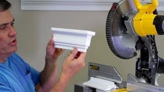 How cut a square dead end on the end of a  crown molding run by Creative Crown