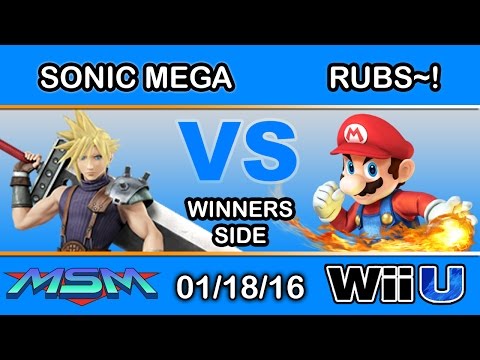MSM 33 - Sonic Mega (Cloud) Vs. RUBS~! (Mario) Winners Side - Smash Wii U