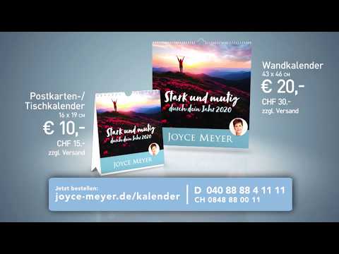 Der "Stark und mutig" Joyce Meyer Postkarten- & Wand-Kalender 2020
