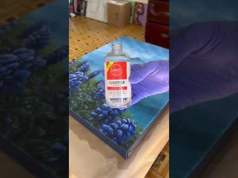 How I paint edges and varnish my acrylic artwork 🖼 #shorts #art #painting #acrylicpainting