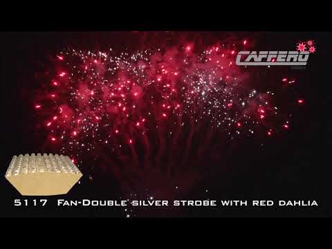 5117 Fan Double silver strobe with red dahlia