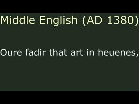 The Lord's Prayer in Old English (and Middle English, and Early Modern English)