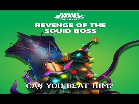 Tiger Shark XL vs Colossal Squid Boss - Hungry Shark World