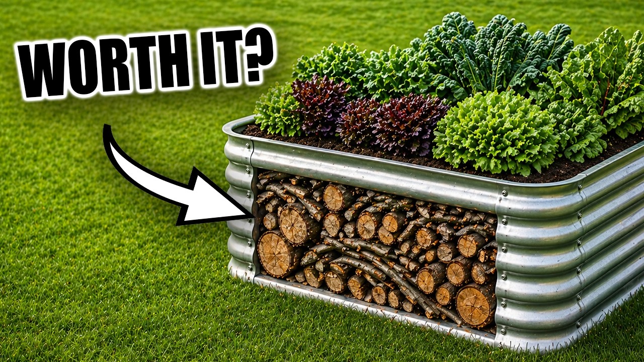 I Buried Logs in My Raised Bed… Here’s What Happened