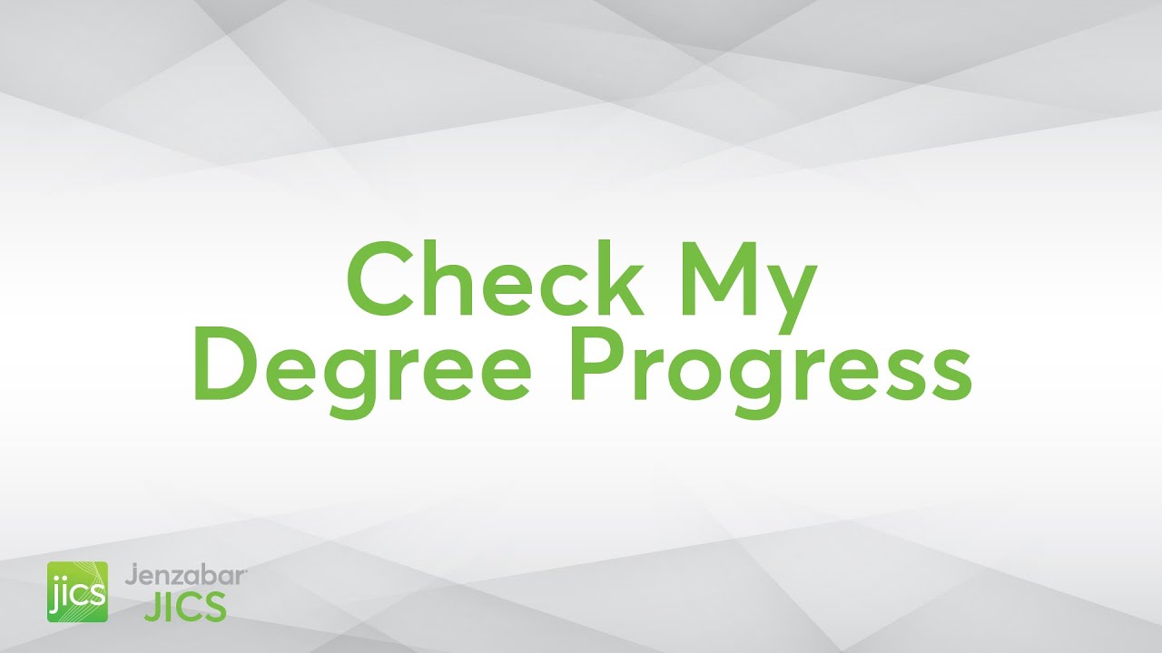 Check My Degree Progress