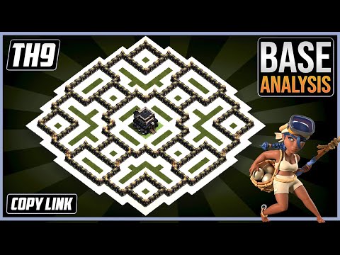 THE INSANE TH9 HYBRID/TROPHY[defense] Base 2025!! COC TownHall 9 Hybrid Base Design – Clash of Clans