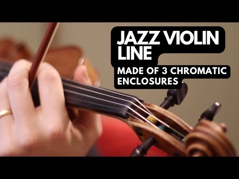C major Jazz Violin Line with 3 simple chromatic enclosures.
