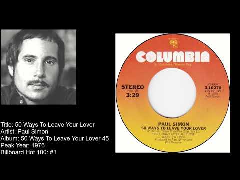 Paul Simon-50 Ways To Leave Your Lover (454th #1 of Rock Era)