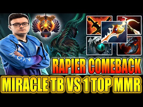 Miracle Terrorblade vs Top 1 MMR Player Epic Divine Rapier Comeback Like a Boss 7.27 Dota 2 Gameplay