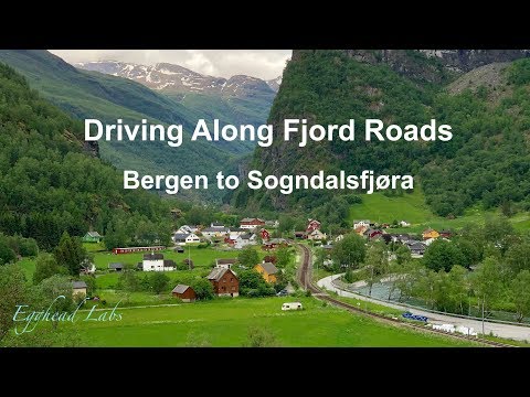 Driving Along Fjord Roads 1/7 -  Bergen to Sogndalsfjøra