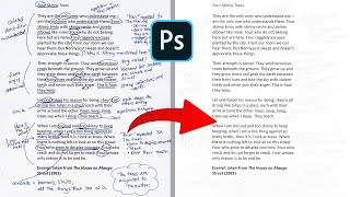 How to remove hand written text in Adobe Photoshop | annotation removing from image or document pdf