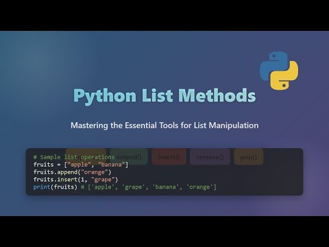 Python List Appendextendremovepopjoin Explained