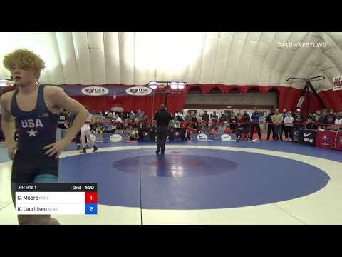 55 Kg Rr Rnd 1 - Spencer Moore, Kentucky Extreme Wrestling Club Vs Kael Lauridsen, Nebraska Boyz