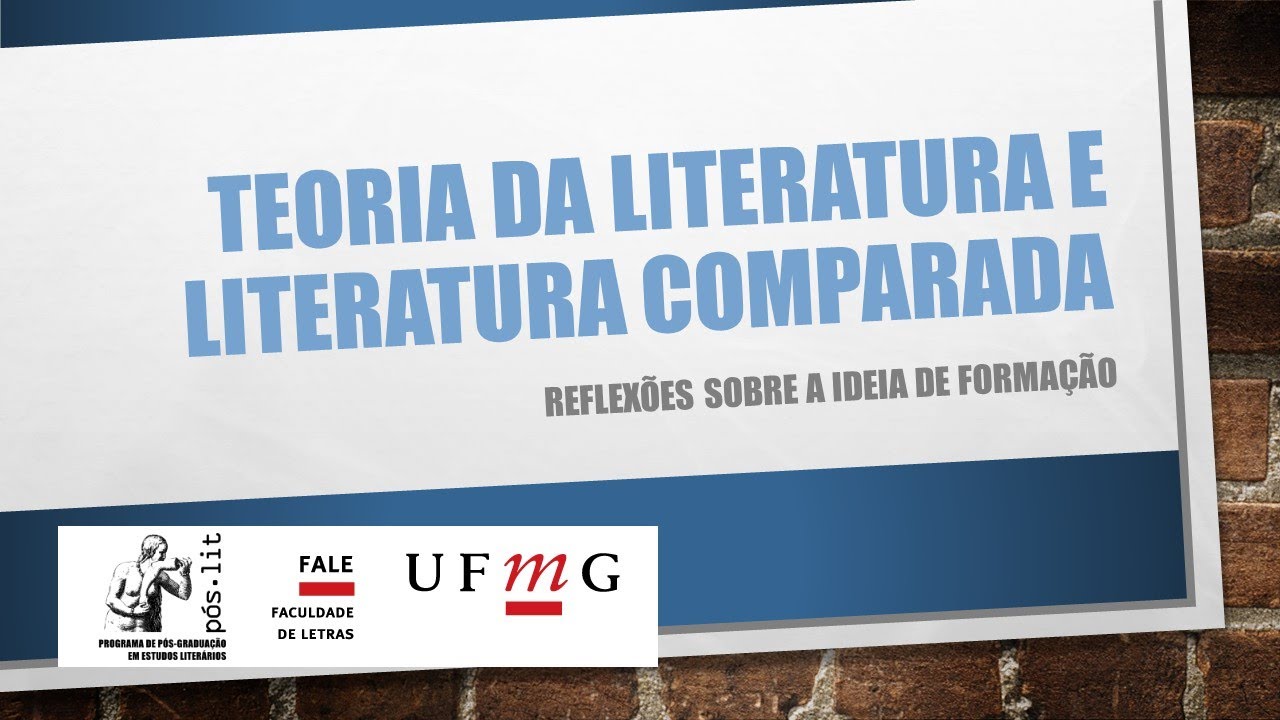 Literatura Comparada 01: Teoria da Literatura e Comparada (reflexões sobre a ideia de formação)