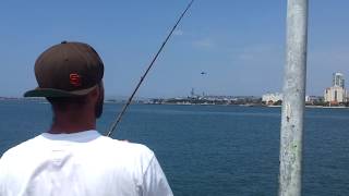 preview picture of video 'San Diego Fishing: The Fish On Crew at the Coronado Pier.'