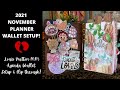 2021 PLANNER WALLET SETUP FLIP THROUGH FOR NOVEMBER LOUIS VUITTON MM AGENDA SETUP FLIP THROUGH