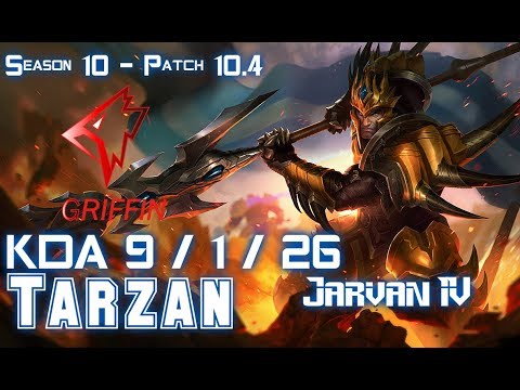 GRF Tarzan JARVAN IV vs EKKO Jungle - Patch 10.4 KR Ranked