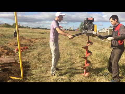 Бурение мотобуром C7 