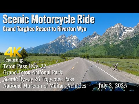 4K -  Grand Targhee Resort to Riverton Wyoming - A Scenic Motorcycle Ride - July 2, 2023