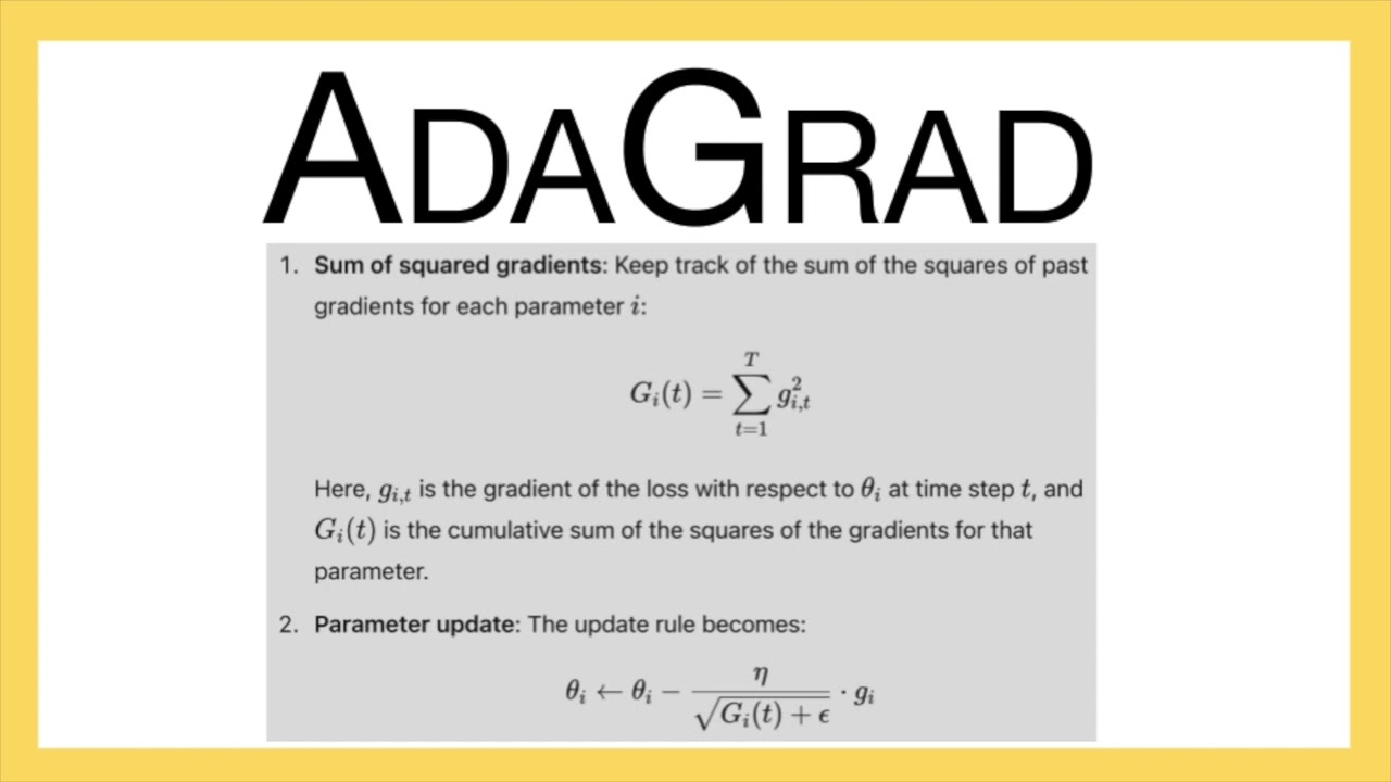 Ep 28. AdaGrad: Adaptive Subgradient Methods for Online Learning and Stochastic Optimization