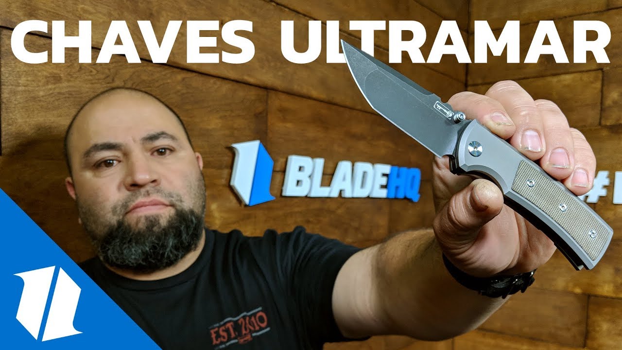 Chaves Ultramar Redencion 229 Tanto Knife Bead Blast Ti (3.63" Belt Satin)