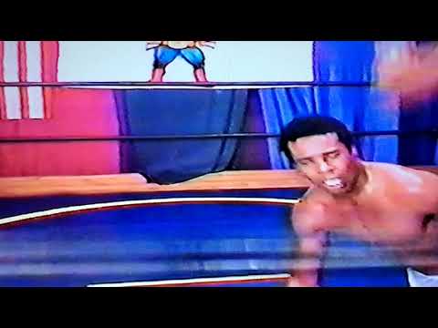 Black/Latin Men tag team Wrestling 2