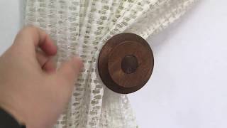 How to install: Wooden Richmond Curtain tieback/holdback