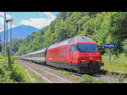 Re460 in transito a Preglia con un RegioExpress Domodossola - Spiez
