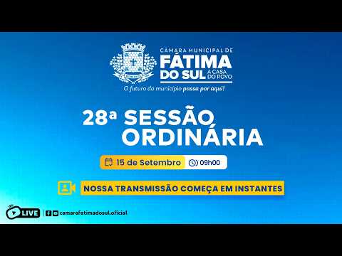 Sessão Ordinária da Câmara Municipal de Fátima do Sul - 15/09/2026