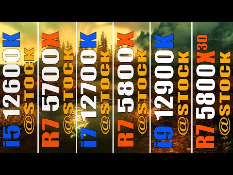i5 12600K vs R7 5700X vs i7 12700K vs R7 5800X vs i9 12900K vs RYZEN 7 5800X3D || PC GAMES TEST ||