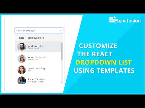 Customize the React Dropdown List Using Templates