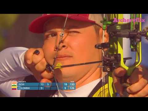 India v Colombia compound mixed team gold 2021 World Archery Championships