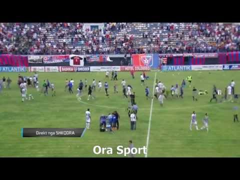 Violence In The Game Between KS Vllaznia - CF Tirana (Albania) 11/09/2014 HD