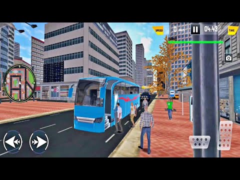 Euro Coach Bus City Extreme Driver - New Blue Bus Unlock - Driving European Bus - Android GamePlay