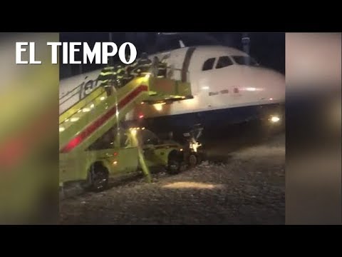 Avión derrapa en pista congelada del aeropuerto de Boston  | EL TIEMPO
