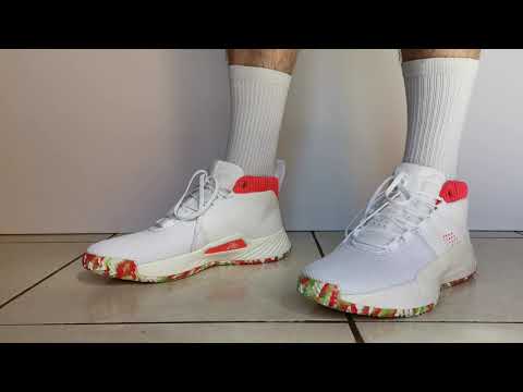 ADIDAS- DAME 5 WHITE BASKETBALL SNEAKER SEE BEFORE YOU BUY