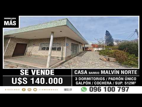 En Venta: Casa de 3 Dormitorios | Malvín Norte