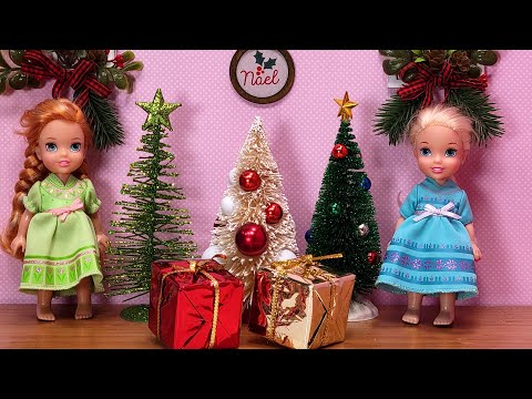CHRISTMAS 2022 ! Elsa & Anna toddlers - gifts - decorating the tree - Barbie