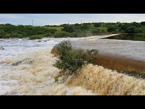 Rio Jaguaribe Barragem Crebilon Lima Verde em Jucás-Ceará Hoje 25/04/2024