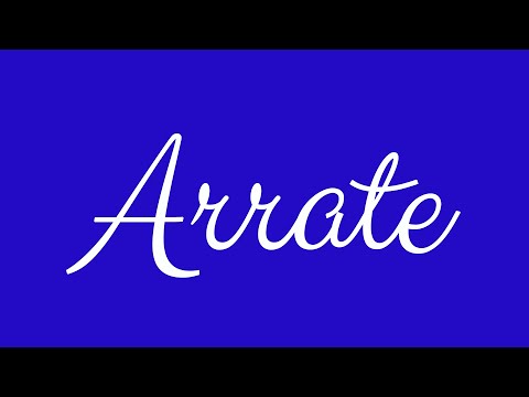 Learn how to Write the Name Arrate Signature Style in Cursive Writing