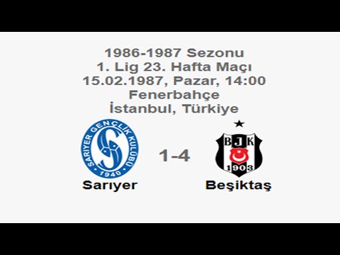 Sarıyer 1-4 Beşiktaş 15.02.1987 - 1986-1987 Turkish 1st League Matchday 23