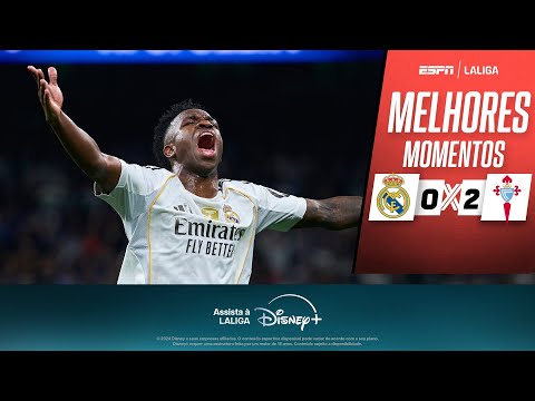 Gols e lances de Real Madrid x Celta
